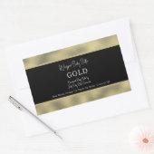Faux Folie Gold Bath Branding Verpakking Rechthoekige Sticker (Envelop)