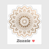 Faux Folie Gold Hand Drawn Mandala Sticker (Vel)