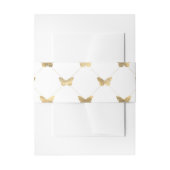 Faux Folie Gold Lattice Butterfly Patroon Uitnodigingen Wikkel (Voorkant Voorbeeld)