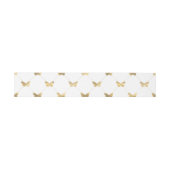 Faux Folie Gold Lattice Butterfly Patroon Uitnodigingen Wikkel (Vlak)
