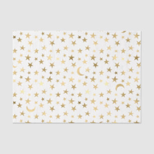 Faux Folie Gold Moon en Stars Tissuepapier