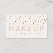 Faux Folie Gold Rain Drops Make-up Artiest Visitekaartje (Voorkant)