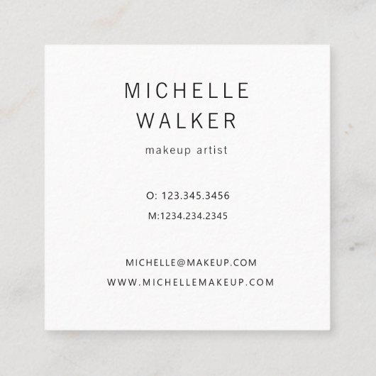 Faux Folie Gold Rain Drops Trendy Vierkante Visitekaartje (Achterkant)