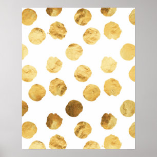Faux Folie Gold Stippen Pattern Achtergrond stipst Poster
