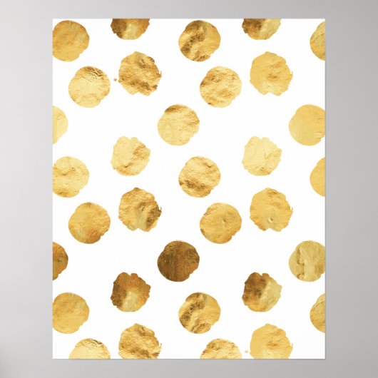 Faux Folie Gold Stippen Pattern Achtergrond stipst Poster (Voorkant)