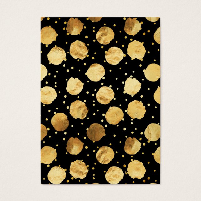 Faux Folie Gold Stippen Pattern Achtergrond stipst Visitekaartje (Voorkant)
