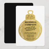 Faux folie Gold Vakantie Feestuitnodiging Kaart (Voorkant / Achterkant)