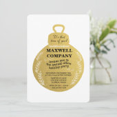 Faux folie Gold Vakantie Feestuitnodiging Kaart (Staand voorkant)