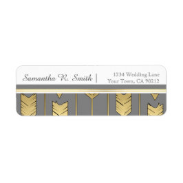 Faux Folie Golden Arrows Grijs Etiket