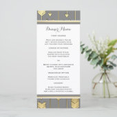Faux Folie Golden Arrows Grijs Slim Dinner Menu (Staand voorkant)