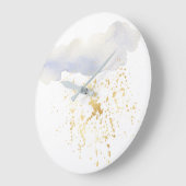 Faux Folie Goud Blauw Acryl Wandklok (Hoek)