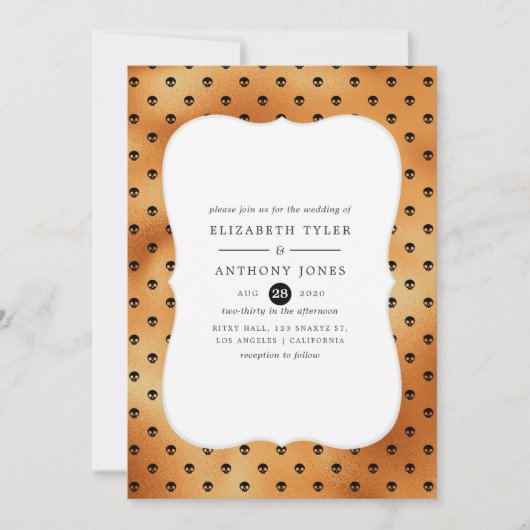 Faux Folie Halloween Wedding Kaart (Voorkant)