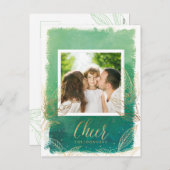 Faux Folie Holiday Leaves - Holiday Briefkaart (Voorkant / Achterkant)