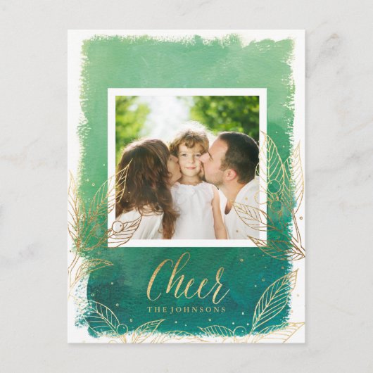 Faux Folie Holiday Leaves - Holiday Briefkaart (Voorkant)