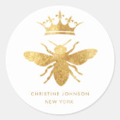 faux folie koningin bij logo ronde sticker (Voorkant)