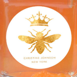 faux folie koningin bij logo ronde sticker