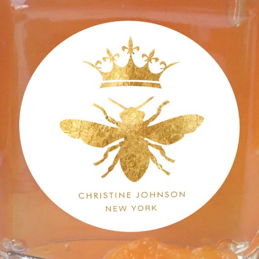 faux folie koningin bij logo ronde sticker