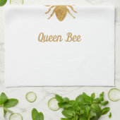 faux folie koningin bijen theedoek (Gevouwen)