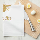 faux folie koningin bijen theedoek (Quarter Fold)