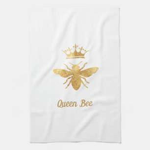 faux folie koningin bijen theedoek