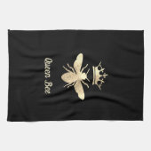 faux folie koningin bijen zwart theedoek (Horizontaal)