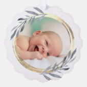 faux folie lijst Doop dank u Ornament Kaart (Voorkant)