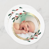 faux folie lijst Vrolijk kerstfeest Feestdagenkaart (Voorkant / Achterkant)