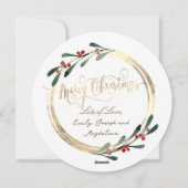 faux folie lijst Vrolijk kerstfeest Feestdagenkaart (Achterkant)