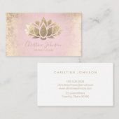 Faux folie Lotus Esthetician visitekaartje (Voorkant / Achterkant)