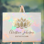 Faux folie Lotus logo op opaal achtergrond Acryl Bord (Neutraal)