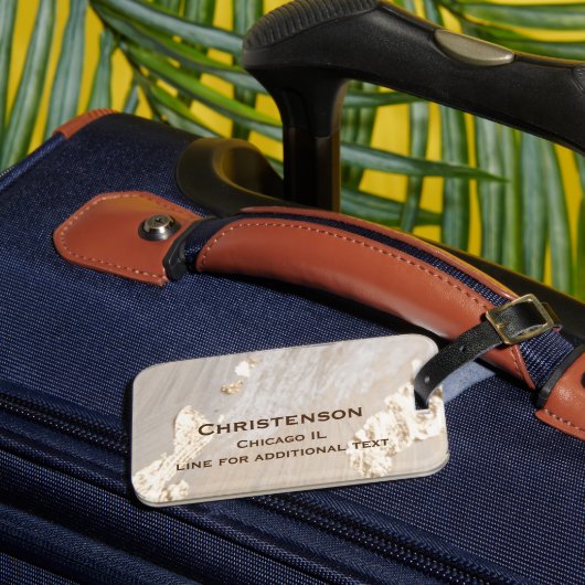 Faux Folie op Waterverf Achtergrond Bagagelabel (Voorkant Insitu 3)