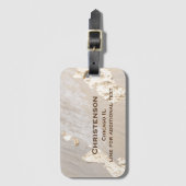 Faux Folie op Waterverf Achtergrond Bagagelabel (Voorkant (verticaal))