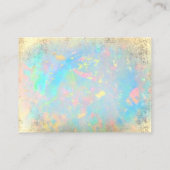 Faux folie opaal achtergrond dank u kaart visitekaartje (Achterkant)