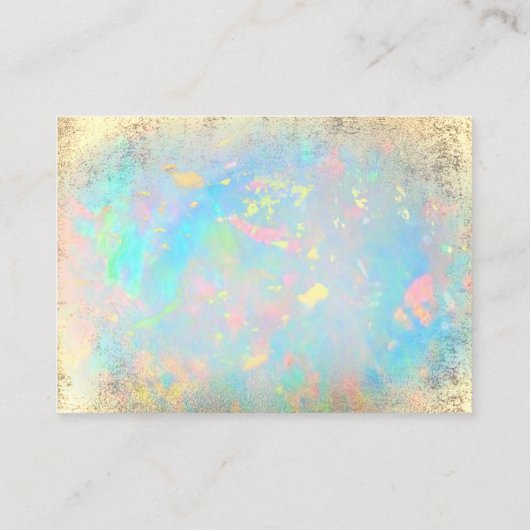 Faux folie opaal achtergrond dank u kaart visitekaartje (Achterkant)