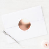 Faux Folie Roos Gold Blank Sjabloon Ronde Sticker (Envelop)