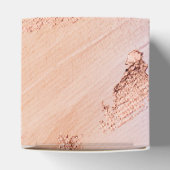 Faux Folie Roos Gold en Serenity Paint Texture Bedankdoosjes (Bovenkant)