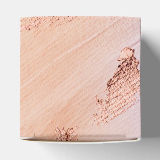 Faux Folie Roos Gold en Serenity Paint Texture Bedankdoosjes (Bovenkant)