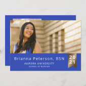 Faux Folie Sash Flat Announge Kaart (Voorkant / Achterkant)