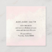 FAUX folie schittert op roze waterverf Vierkante Visitekaartje (Achterkant)