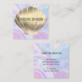 Faux folie Seashell Square visitekaartje (Voorkant / Achterkant)