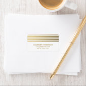 Faux Folie strepen | Afstuderen Adreslabel Etiket (Insitu)