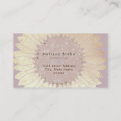 faux - folie - visitekaartje voor zonnebloemontwer (Achterkant)