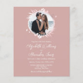 Faux Folie WreatPhoto Budget Wedding Invitation (Voorkant)