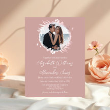 Faux Folie WreatPhoto Calligraphy Pink Wedding
