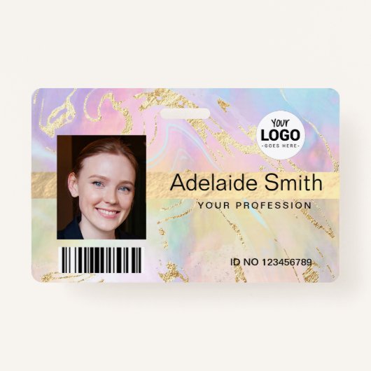 Faux-foliedetails vochtafneembaar ontwerp badge (Voorkant)