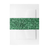 Faux Forest Green Glitter Uitnodigingen Wikkel (Voorkant Voorbeeld)