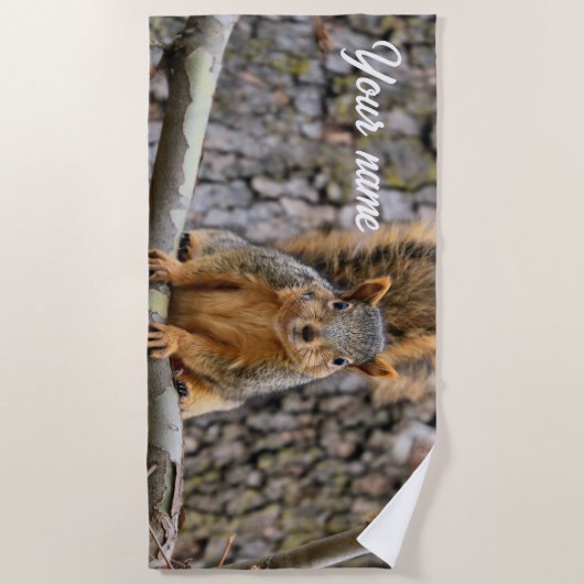 Faux fox eekhoorn strandlaken (Voorkant)