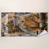 Faux fox eekhoorn strandlaken (Voorkant)