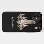 FAUX French Crystal Chandelier Persoonlijke naam Case-Mate iPhone Case (Achterkant (horizontaal))