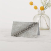 Faux Fur Pearls en Diamond Place Card Plaatskaartje (Achterkant)